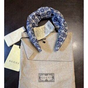 New Authentic Gucci GG Logo Headband Size M Youth Young Girl’s NWT Dustbag